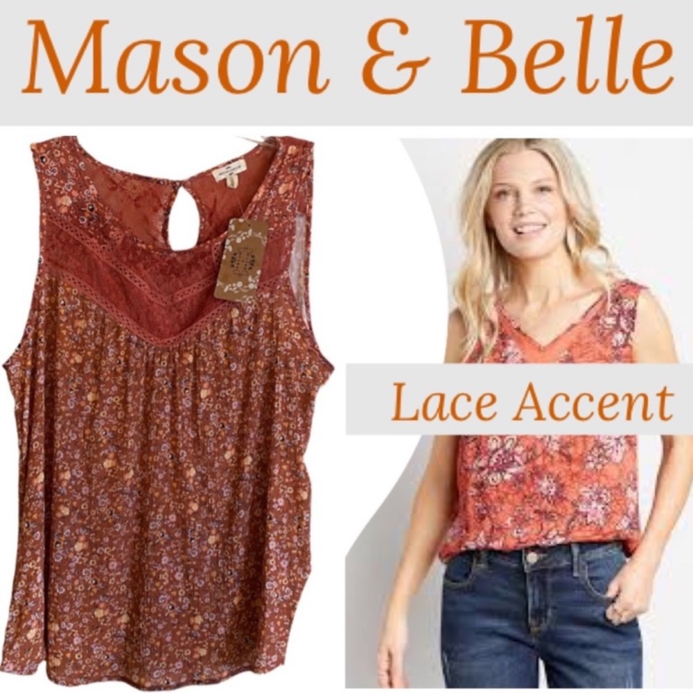 Floral Babydoll Tank Top Lace Crochet Boho Cottage Core Fairy Prairie Sleeveless